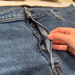 Levi's ‎ 501 Womens Denim Jean Shorts 22W Plus Size Button Fly Frayed Hem Blue Photo 1