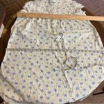 Eileen West Floral Cap Sleeve Round Neck Jersey Knit Cotton Nightgown sz medium Blue Photo 5