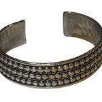 Two Vintage Silver Bangle Cuff Bracelets Silver Photo 1