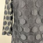 Betsey Johnson Mini Dress 4 Black Polka Dot Lace A-Line Sweetheart 3/4 Sleeve Photo 2