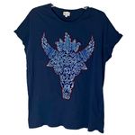 Bimba Y Lola Cow Skull Over Sized Cotton Tee Photo 0