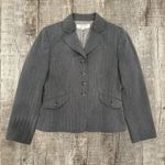 Tahari ASL Blazer Women's Size 6P Gray Lined Career Work Jacket Office Wear Photo 0
