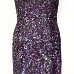 Oleg Cassini Black Tie VINTAGE Sequin SILK Cocktail Tank Dress Size 8 NEW Photo 0