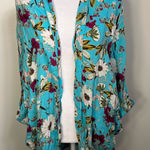 Victoria's Secret  Floral Robe - Turquoise and White size M  100% viscose Photo 0