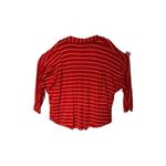 Free People  Oversized Can’t Fool Me Red White Striped Top Small Photo 3