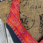 Athleta  Ventana Bra Cup Halter Tankini Top‎ Gray Pink Paisley 32 D DD Photo 7