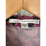 Diane Von Furstenberg  DVF 100% Silk Colorful V-Neck Collar Duenne Dress 6 Photo 4