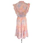 BB Dakota Steve Madden Boho Romantic Ruffle Midi Dress Pink Multi Large NWT Photo 3