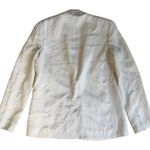 Victoria Beckham Jacket Womens 4 Cream Slim Blazer Career Linen Blend Photo 2