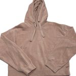 Abercrombie & Fitch Hoodie Womens Medium Pink Ribbed Velour Pullover Sweater Photo 0