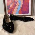 Boden Catriona Ballerina Flats Black Suede and Gold Polka Dots sz 8 Photo 3