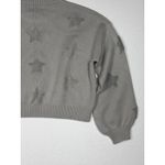 Simply Southern Gray Star Sweater cropped Long Sleeve Crew Neck Women's M NWT Photo 9