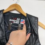 Vintage Y2K 90s Leather BMW Biker Vest Black Size L Photo 3