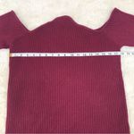 Eloquii Burgundy Red Off The Shoulder Top Sweater Ribbed Long Sleeve Size 22 24 Photo 5