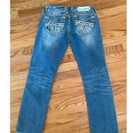 Rock Revival  Women's Heidi Capri Jeans Distressed Embellished Denim Size 30 Photo 1