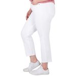 Silver Jeans Co. Most Wanted Mid Rise Straight Crop Jeans in White Plus Size 18W Photo 2