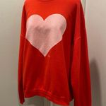 Gildan VTG Red & Pink Valentine's Day Heart Graphic Long Sleeve Crewneck Sweater Photo 1