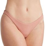 Vitamin A Midori Cheeky High Leg Ribbed Bikini Bottom Pink Sands Rib Small Photo 0