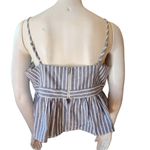 English Factory NWT English Factor Blue & White Striped Peplum Tank Top (L) Photo 7