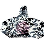 AC/DC  Black White Tie Dye Cropped Hoodie Sweatshirt Graphic Logo Print Size Medi Photo 10