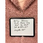 Betsey Johnson ‎ Pink Fuzzy Long Vest – Size XS/S Photo 3