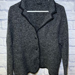 Talbots  Cardigan Blazer Merino Wool Sweater Button Front Cozy Size 3X Black Photo 0
