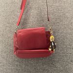 Halston Heritage Crossbody Small Two Tone Red Pleather Vegan Photo 1