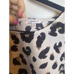 JODIFL Animal Print Top Women Size Small S Ruffle Sleeve Professional Career Photo 2