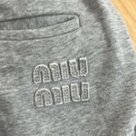 Miu Miu Miu‎ Miu Women's Embroidered Logo Jogger Track Pants Gray Size M Photo 5