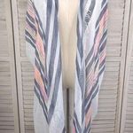SUBTLE LUXURY Pool to Party Boho Beach/Poolside Cover Up White/Multi Stripe Photo 0