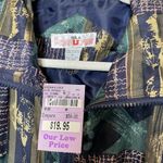 Vintage Deadstock 100% Silk Bomber Jacket Size Petite Medium Abstract Patchwork Photo 2