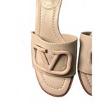 Valentino Women's Nude Leather Heeled Sandals, Size 36 Gold Photo 2