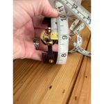 Tory Burch Purple Snakeskin with gold Logo Statement Cuff Bracelet Photo 11