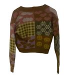 Debut  XS button down cardigan sweater patchwork design Photo 4