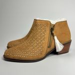 Vionic  Joy Daytona Perforated Ankle Boot Bootie w/ Orthotic Support in Caramel Photo 4