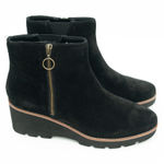 Vionic  - Hazel Black Suede Wedge Boot Photo 0