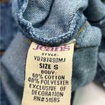 Highway Jeans DISTRESSED DENIM JACKET SZ S WITH EMBROIDERED ROSES FRONT/BACK Photo 6