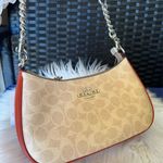 Coach NWT CV933 Teri Shoulder Bag In Signature Canvas & Leather crossbody Photo 12