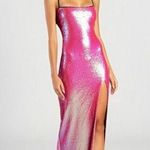 Lulus NWT Glam Diva Iridescent Hot Pink Sequin Lace Photo 0