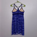 Athleta  Womens Shorebreak Swim Dress Size Small Blue Striped Photo 4