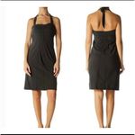 Athleta  Sizzle Black Halter Neck Midi Dress Size 2 Supplex Lycra Photo 1