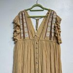 Free People Bali Will Wait For You Embroidered Midi Dress Sz L Photo 2