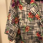 Victoria's Secret Vintage  Gold Label Collared Short Sleeve Shirt Floral 80s Sz S Photo 4