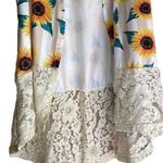 Crazy Train  Lace and Sunflower Duster, Swim , CoverUp, Long Vest Boho Photo 2