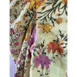 Hemant and Nandita  Women's Pria Cropped Yellow Floral Tie-Front Top Size M Photo 3