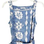 Rebecca Taylor Linen Paper Fleur Whisper Midi Dress Blue Size XS Photo 8