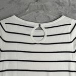 White House | Black Market Sweater Womens L Striped Knit Pullover 3/4 Sleeve Top Photo 4