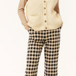 Vintage 90’s Silk Blend Oversized Cream Knit Vest Size L Photo 1