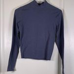 Hollister  Blue Mockneck Long Sleeve Shirt Size Small EUC #2893 Photo 0