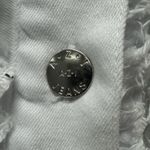 A.Z.I Lace Sheer Button Front White Denim Jacket WOMENS S Photo 3